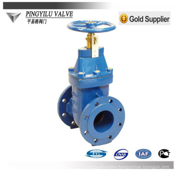 DIN standard PN10 soft sealing cast iron bronze trim gate valve